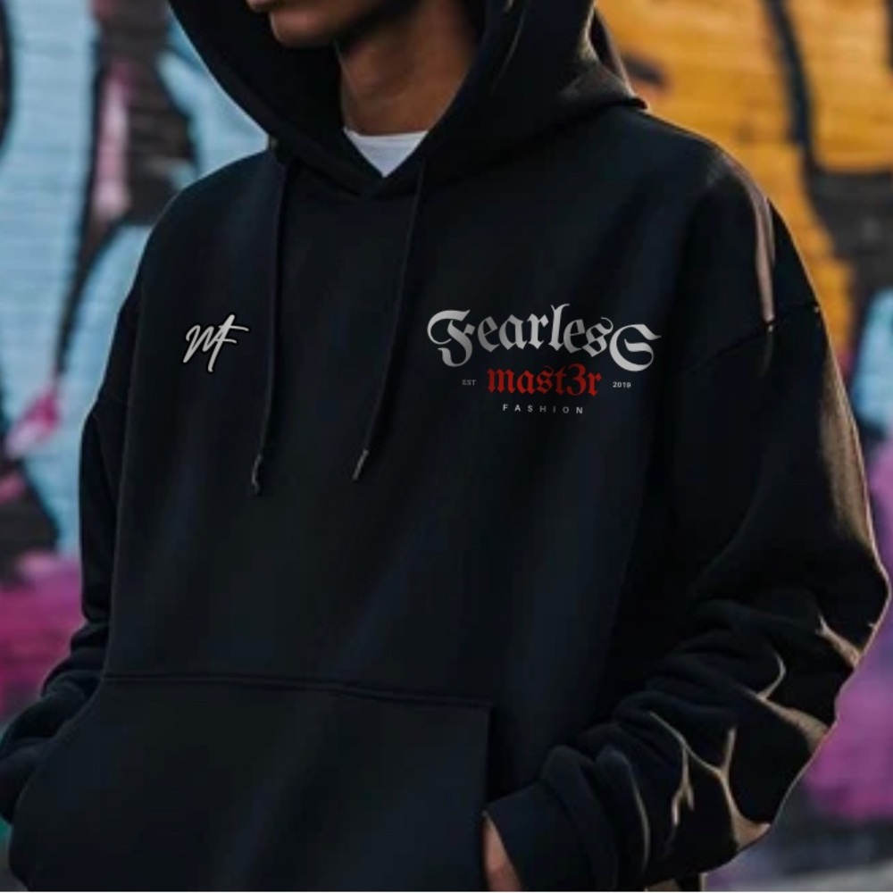 Mast3r fashion fearless black hoodie